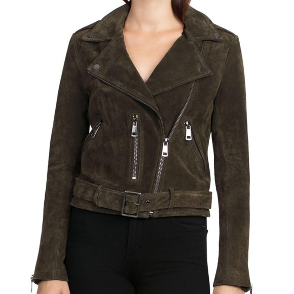 EUC Bagatelle Olive Suede Jacket - Picture 2 of 6